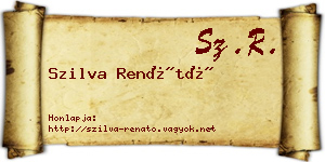 Szilva Renátó névjegykártya