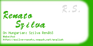 renato szilva business card